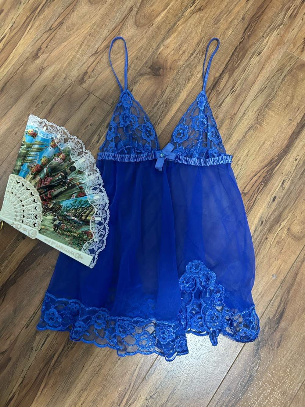Vtg fredricks of hollywood lace baby doll nighty 🪭💙